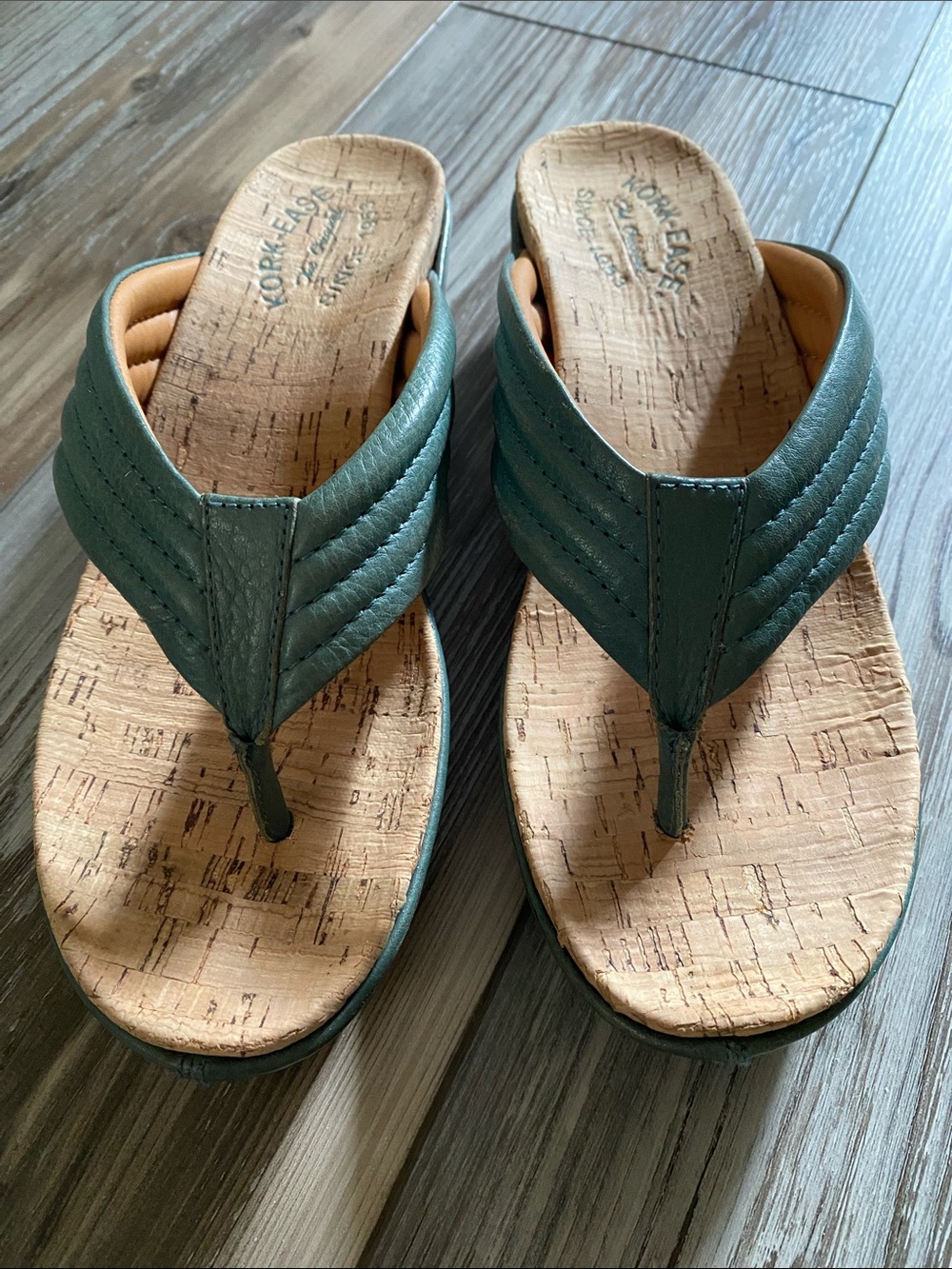 🩴Kork Ease🩴Teal Madison Wedge Sandals - Picture 6 of 11